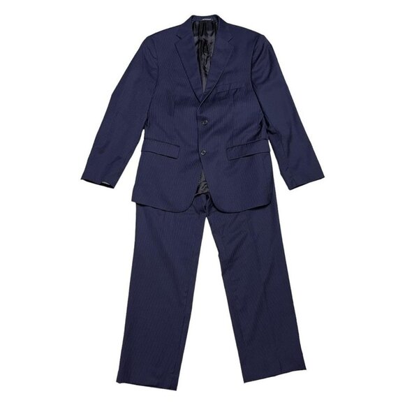 Hart Schaffner Marx Navy Blue Suit - Picture 2 of 12